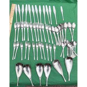 DANSK Designs Japan Germany IHQ Stainless Flatware Serving Lot 67 Pc